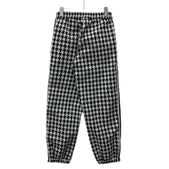 Dior Black houndstooth print jogger pants